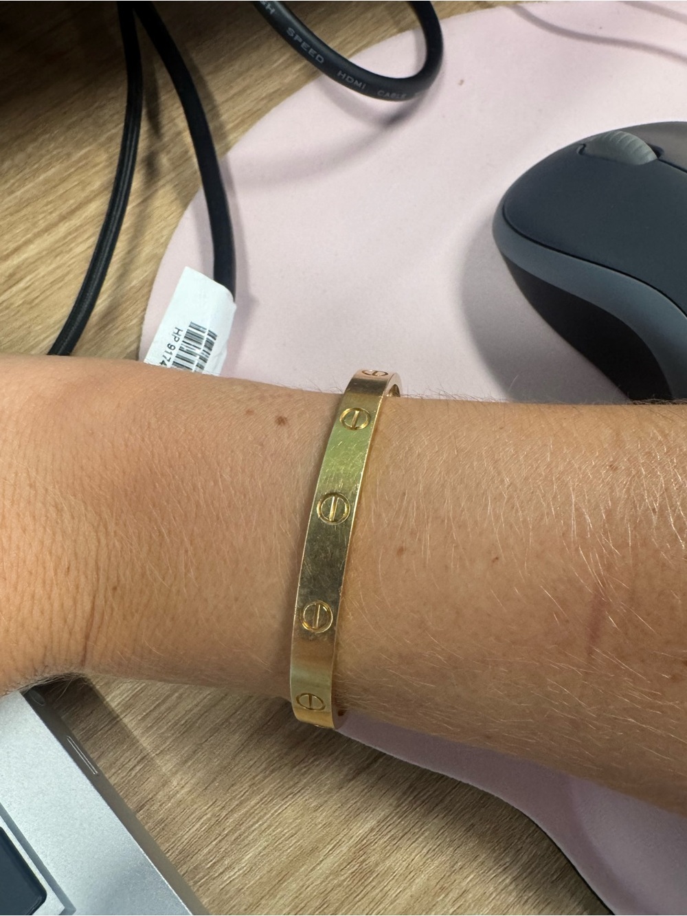 Cartier Gold Screw-Accent Love Bracelet